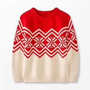 HANNA ANDERSSON Scandi Snowflake Fair Isle Crewneck Sweater